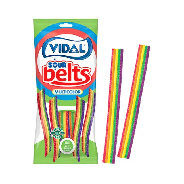 Kummikomm Rainbow belts, VIDAL, 90 g