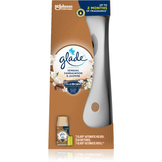 GLADE Automatic Spray Sandalwood & Jasmine automaatne õhuvärskendaja koos täidisega Sandalwood & Jasmine 269 ml