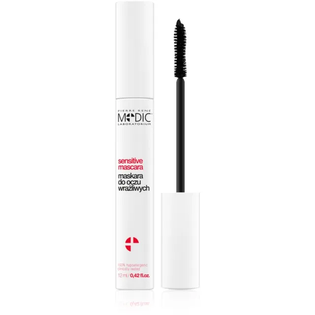 Pierre René Medic Laboratorium Ripsmetušš keratiiniga tundlikele silmadele varjund Black 12 ml