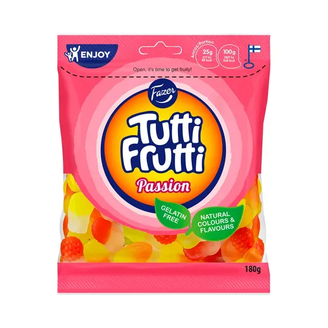 Kummikommid Passion, TUTTI FRUTTI, 180 g