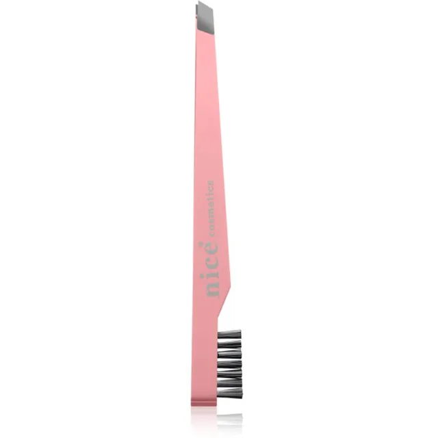 Diva & Nice Cosmetics Accessories Kaldus otstega pintsetid koos harjaga Pink 1 tk