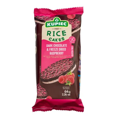 Riisivahvlid šokolaadi&vaarikatük. Kupiec 70g