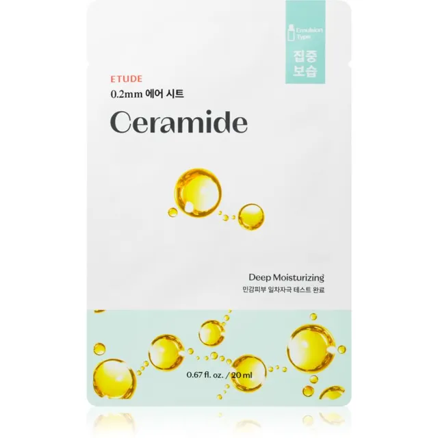 ETUDE 0.2 Therapy Air Mask Ceramide Niisutav näo lehtmask nahabarjääri taastamiseks 20 ml