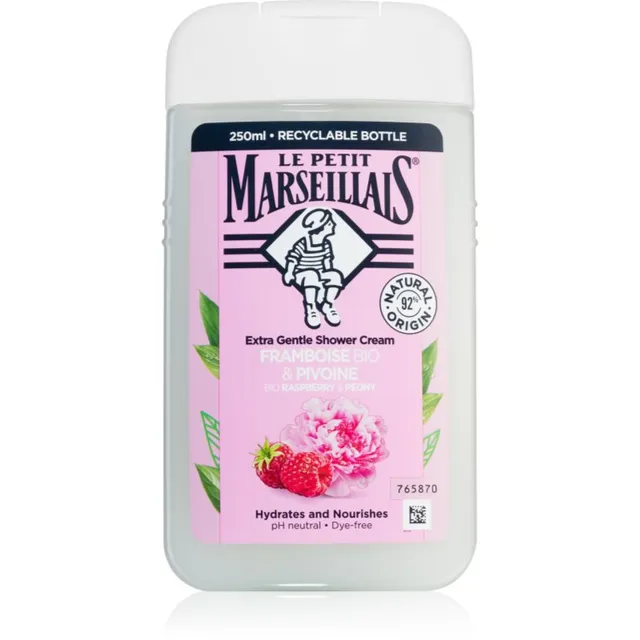 Le Petit Marseillais Raspberry BIO & Peony Kreemjas dušigeel 250 ml