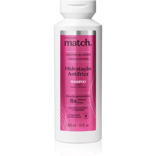 oBoticário Match. Anti-Frizz Niisutav šampoon käharate juuste hoolduseks 300 ml