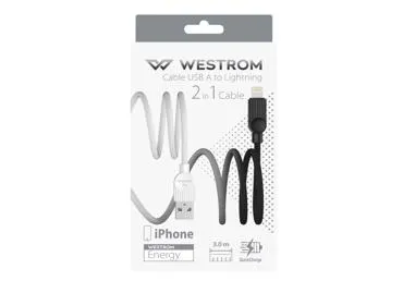 Kaabel WESTROM USB-A to Lightning, 3m