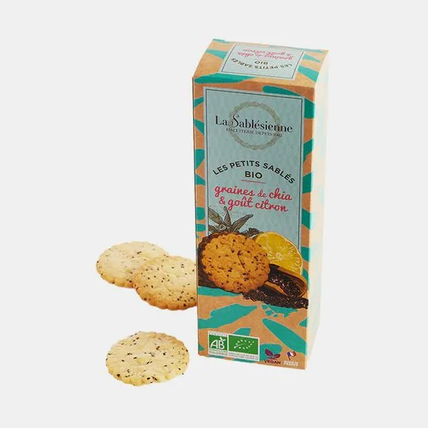 Mahedad liivaküpsised chia ja sidrunimaitselised 110g