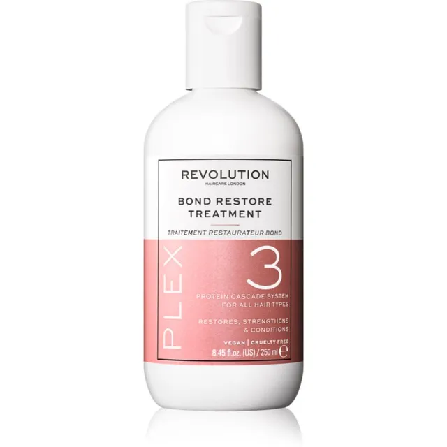 Revolution Haircare Plex No.3 Bond Restore Treatment Intensiivne juuksehooldus kuivadeleja kahjustatud juustele 250 ml