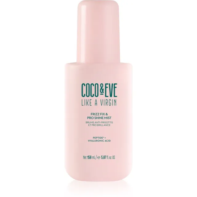 Coco & Eve Like A Virgin Frizz Fix & Pro Shine Mist Juukseid kammitavaks muutev pihusti säravate ja pehmete juuste jaoks 150 ml