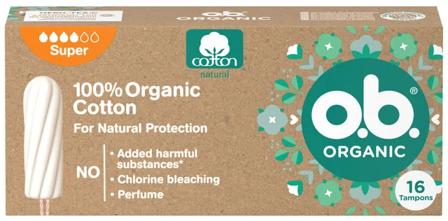 O.B. HÜG TAMPOONID ORGANIC SUPER N16