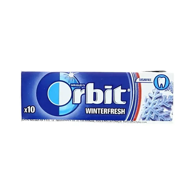 Närimiskumm Winterfresh suhkruvaba magusainetega, ORBIT, 14 g