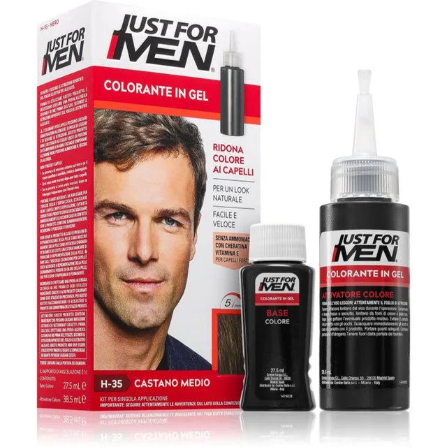 Just for Men Color Kit Tooniv juuksevärv meestele varjund H-35 Medium Brown 1 tk