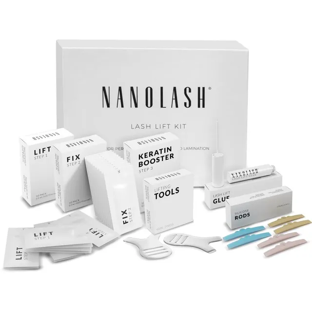 Nanolash Lash Lift Kit komplekt ripsmete tõstmiseks ja lamineerimiseks