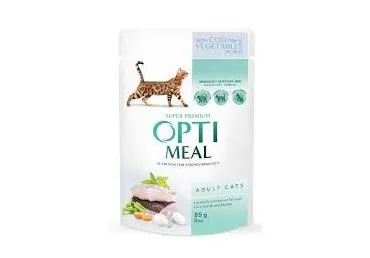 Kassitoit tursk/köögiviljad OPTIMEAL 85g
