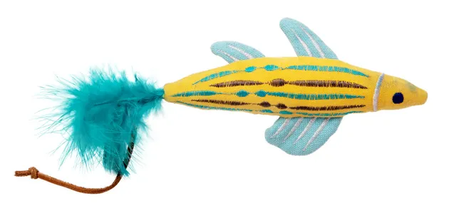 Gaia kassi mänguasi, heeringas, 15 cm, kollane