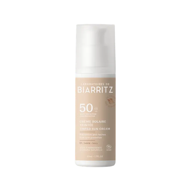 Laboratoires de Biarritz Certified Organic SPF50 Tinted Face Sun Cream