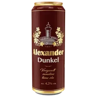Tume õlu Dunkel, ALEXANDER, 568 ml purk