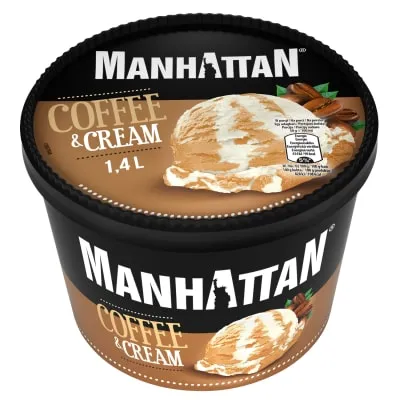 Jäätis kohvimaitseline Manhattan 1400ml/700g