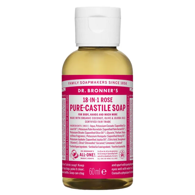 DR. BRONNERS Rose Pure Castile Soap 60ml