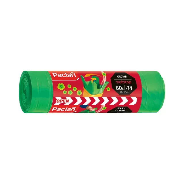 Prügikott Multitop 60l lõhnastatud, PACLAN, 14 tk