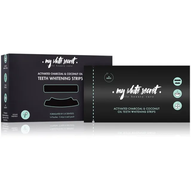 My White Secret Charcoal and Coconut Oil Valgendusribad hammastele 14 tk