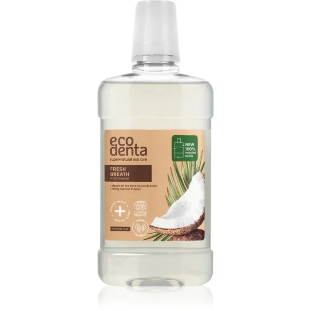 Ecodenta Cosmos Organic Minty Coconut Suuloputusvesi maitse Coconut, Aloe Vera, Pepermint 500 ml