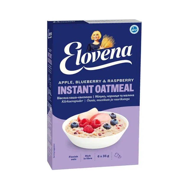 Kiirkaerapuder õuna-marjadega, ELOVENA, 6x35 g