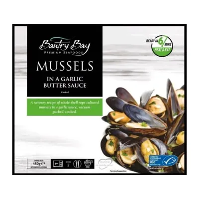 Rannakarbid küüslaugu-võikastmes BANTRY 450g