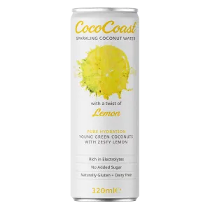 Gaseeritud kookosvesi Lemon, , 320 ml