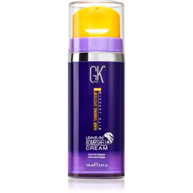 GK Hair Bombshell Leave-In Cream Toitev juustesse jäetav palsam igat tüüpi blondidele juustele pumbaga 100 ml