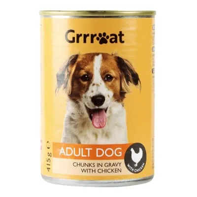 Koerasööt Grrreat kanaliha tükid 415g