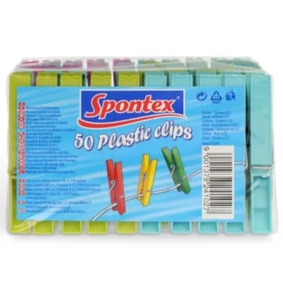 Pesulõksud Spontex Plastist 50 tk. AW25