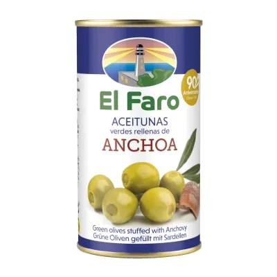 Täidetud oliivid anšoovis El Faro 370ml/150g