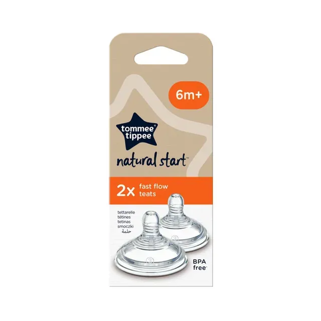 Pudelilutid Natural Start kiire voolavusega, TOMMEE TIPPEE, 2 tk