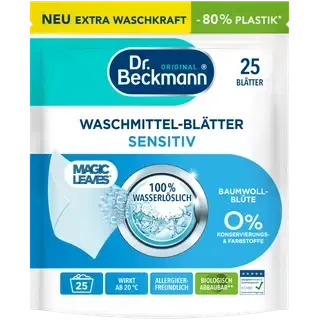 Pesuvahendi lehed Magic Leaves Sensitive, DR.BECKMANN, 25 tk