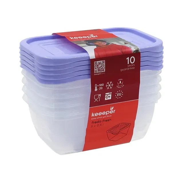 Karbikomplekt Fredo Fresh 0,5l lavendel, KEEEPER, 5 tk
