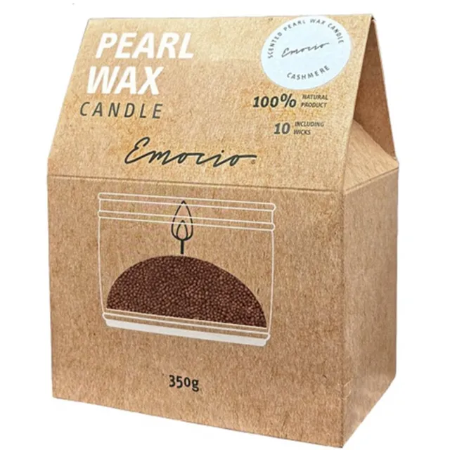 Emocio Pearl wax Cashmere Red lõhnaküünal 350 g