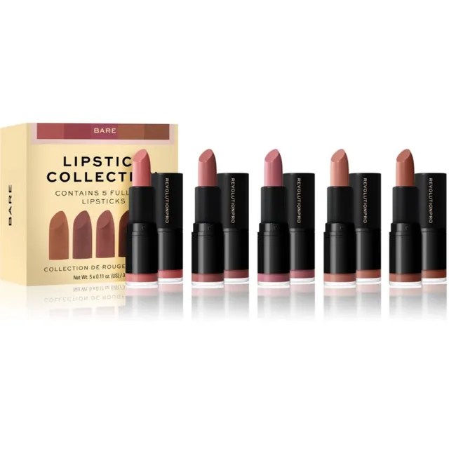 Revolution PRO Lipstick Collection Huulepulga komplekt varjund Bare 5 tk