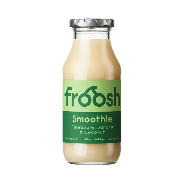 Smuuti "Tropical Twist" ananassi, banaani ja kookose, FROOSH, 250 ml