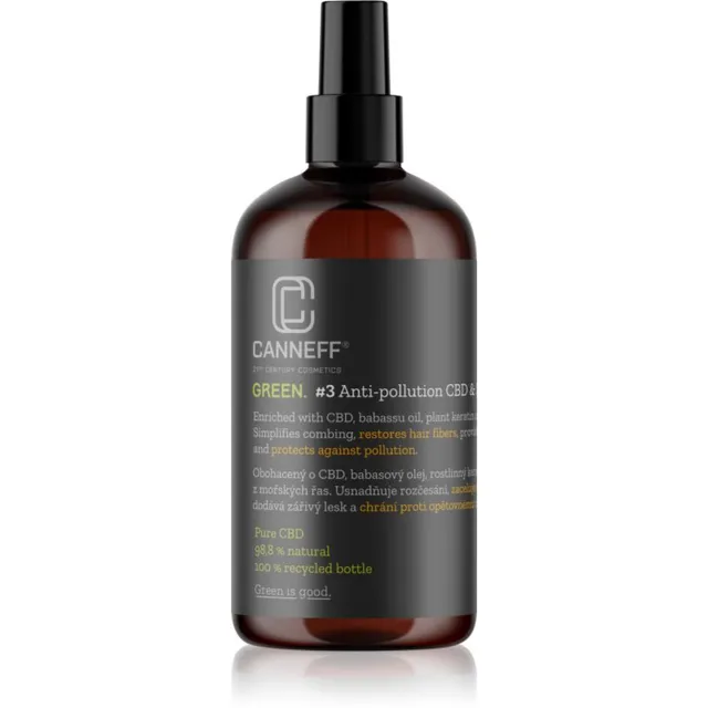 Canneff Green Anti-pollution CBD & Plant Keratin Hair Spray Juustesse jäetav hooldus juustele 200 ml