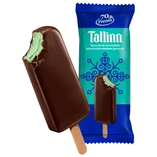 Premia Tallinn Piparmündi-Koorejäätis Šokolaadi glasuuris 60 g/100 ml