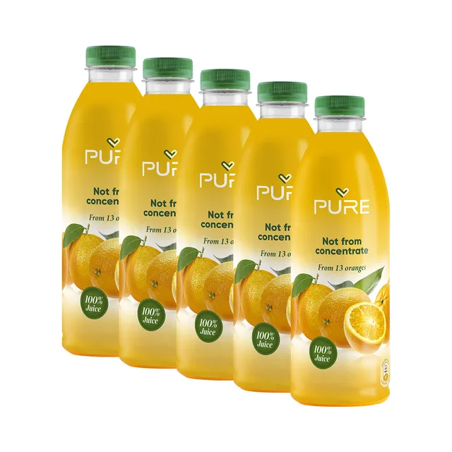 HULGI Apelsinimahl viljalihaga 100% 5tk, PURE, 5 x1L