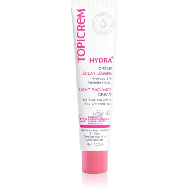 Topicrem Hydra+ Light Radiance Cream Kerge niisutaja normaalsele kuni tundlikule kombineeritud nahale 40 ml