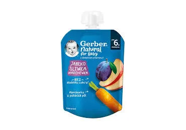 Püree õun.ploom.porg.GERBER 80g 6k