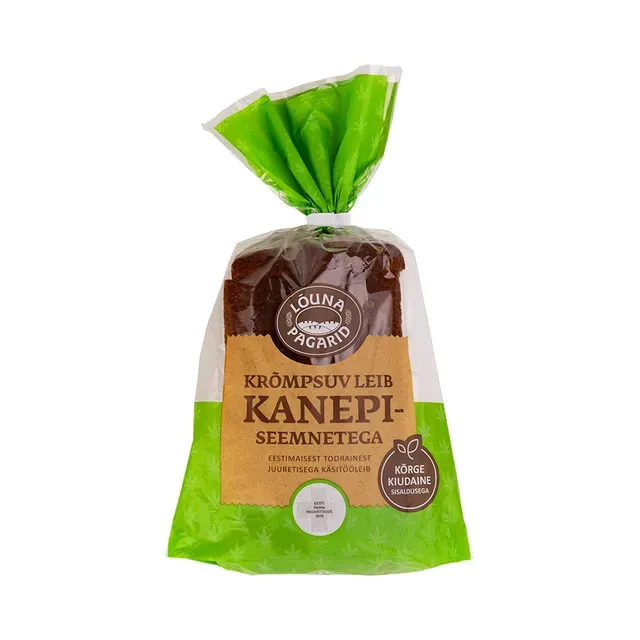 Krõmpsuv leib kanepiseemnetega, LÕUNA PAGARID, 310 g