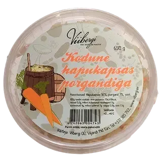 Kodune hapukapsas porgandiga, VIIBERGI, 650g