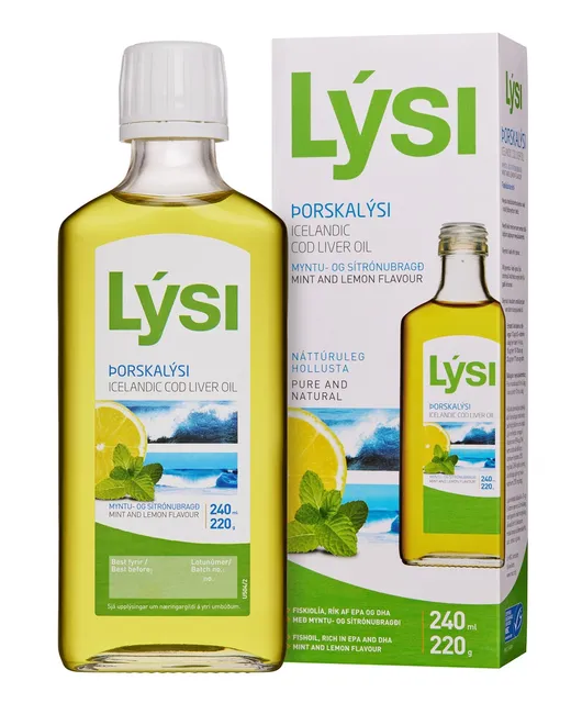 LYSI OMEGA-3 KALAMAKSAÕLI PIPARMÜNDI JA SIDRUNIGA 240ML