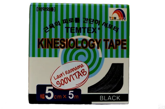 TEMTEX KINESIOLOOGILINE TEIP 5CMX5M MUST N1