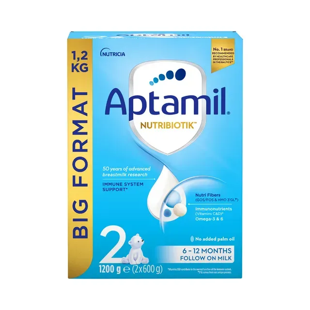 Jätkupiimasegu NUTRIBIOTIK 2 alates 6 kuust, APTAMIL, 1,2 kg
