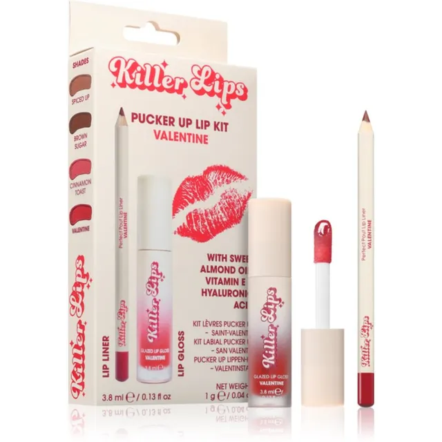 Killer Lips Pucker Up Lip Kit komplekt huultele naistele Valentine